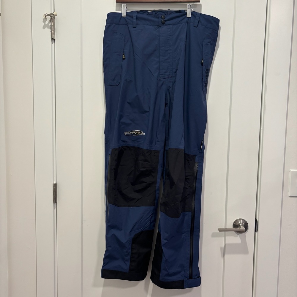 Bass Pro Shops Qualifier Gore-Tex Rain Pants Mens XL Blue Waterproof Fishing